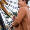 Tom Holland Tan Brown Leather Jacket - Image 6