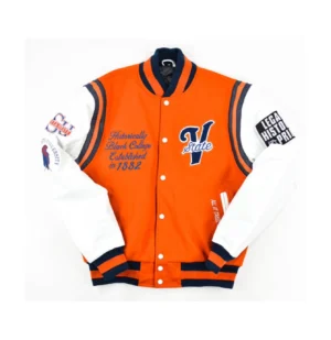 Virginia State University Motto 2.0 Orange Varsity Jacket