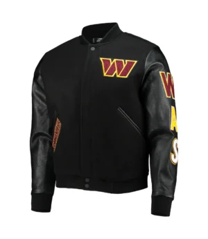 Washington Commanders Classic Black Letterman Jacket