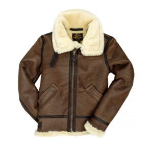 Alternative view of Womens Genuine Shearling Sheepskin B-3 Bomber Jacket