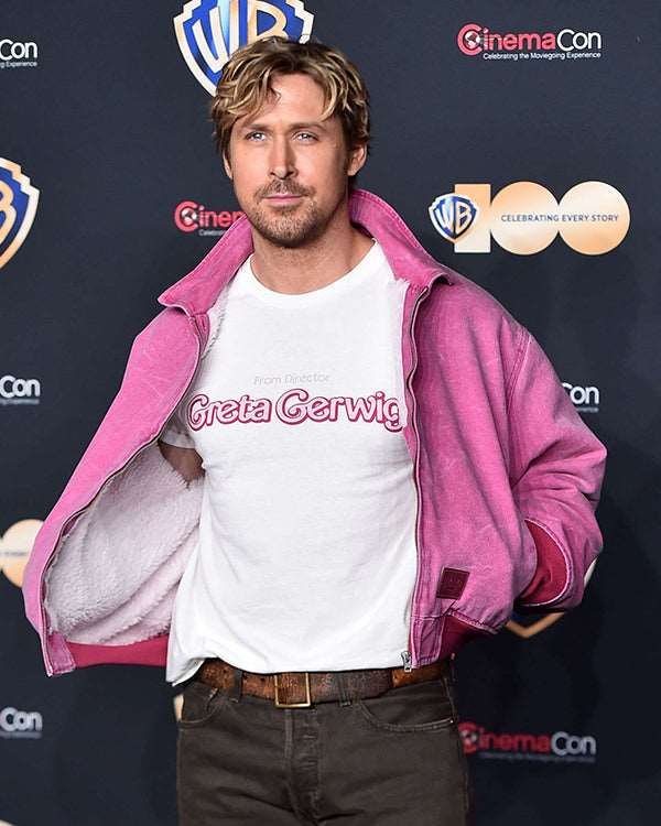 Ryan Gosling Barbie Pink Bomber Jacket - Image 4