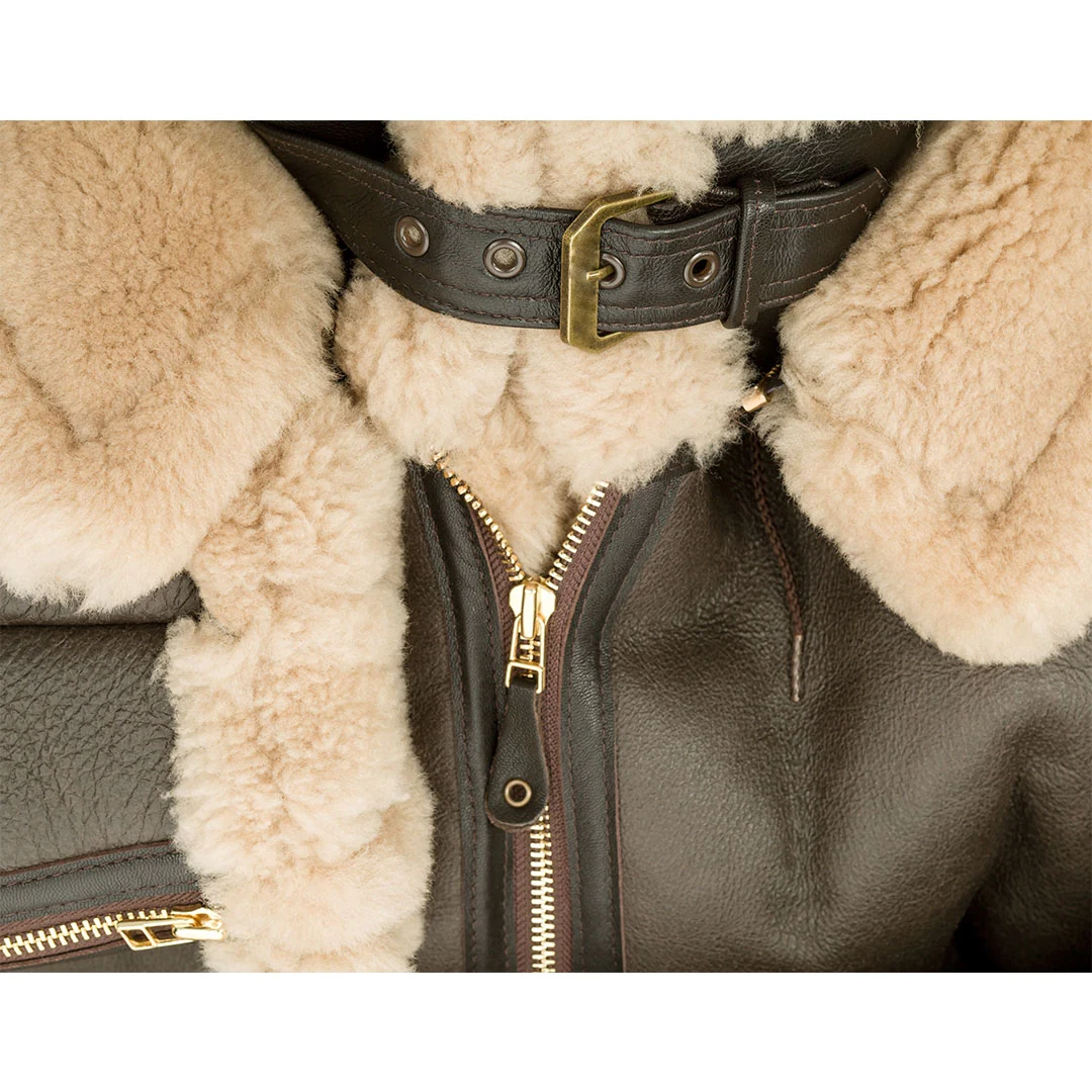 Dunkirk RAF Shearling Hooded Jacket Z21Y003 - Image 5