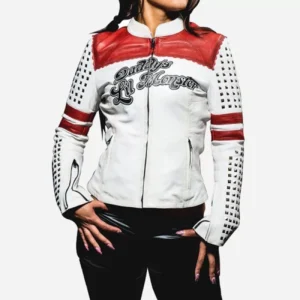 HARLEY QUINN DADDY'S LIL MONSTER WHITE JACKET