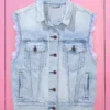 Ryan Gosling Barbie Blue Denim Vest - Image 3