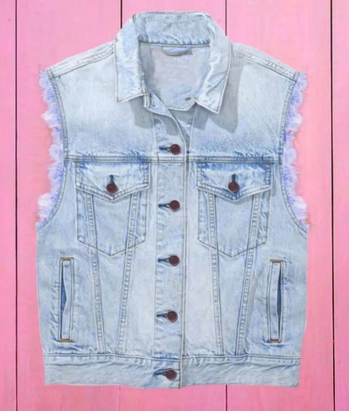Ryan Gosling Barbie Blue Denim Vest - Image 3