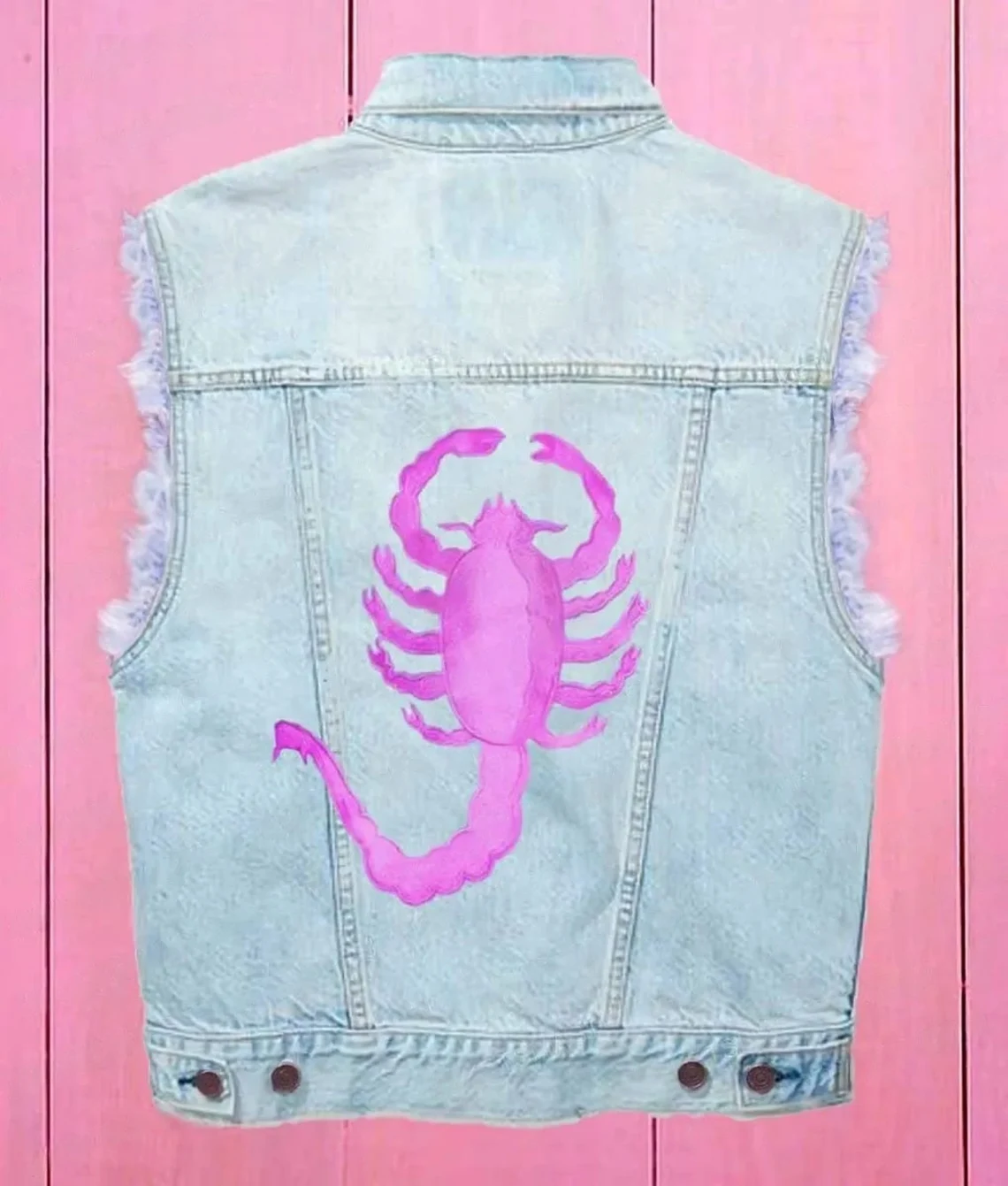 Ryan Gosling Barbie Blue Denim Vest - Image 4