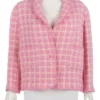 Margot Robbie Barbie Pink Checkered Blazer - Image 2