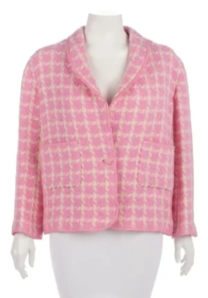 Alternative view of Margot Robbie Barbie Pink Checkered Blazer