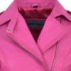 Margot Robbie Barbie Pink Leather Jacket - Image 5
