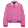 Alternative view of Ryan Gosling Barbie Pink Bomber Jacket