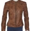 Heartland Amber Marshall Brown Leather Jacket - Image 2