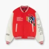 Represent Initial Letterman Red & White Varsity Jacket