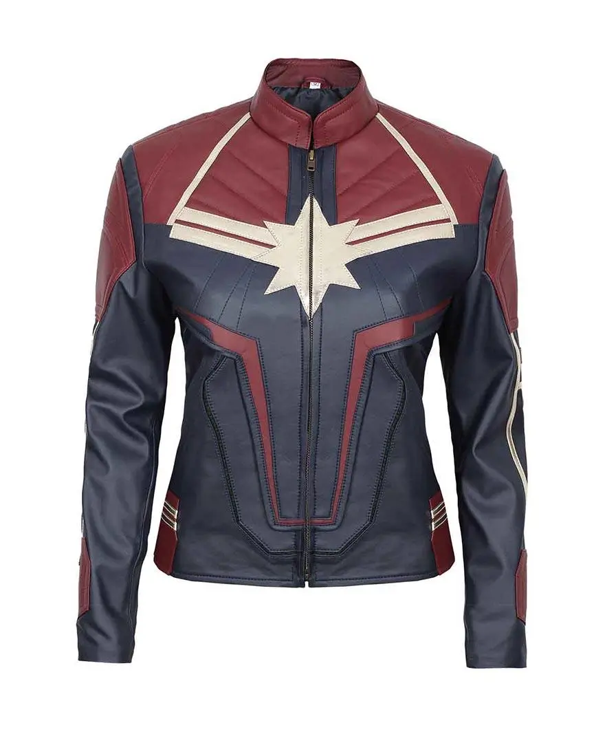 Avengers Endgame Captain Marvel Leather Jacket - Image 2
