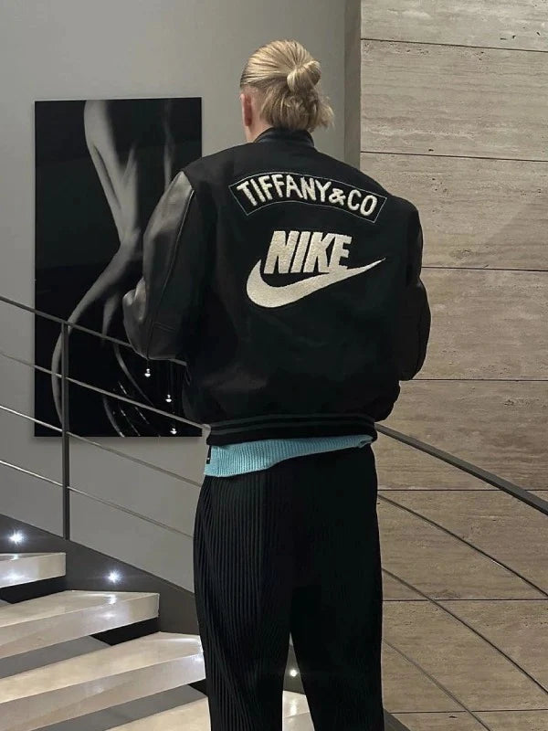 Erling Haaland Letterman Tiffany and Co Nike Jacket - Image 5
