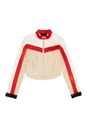 Fast X Ramsey Letterman Diesel colour-block Leather Jacket