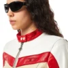 Fast X Ramsey Letterman Diesel colour-block Leather Jacket - Image 3