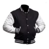 College Highschool Letterman Baseball Black & White Varsity Jacket - Image 2