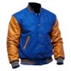 College Highschool Letterman Baseball Blue & Gold Varsity Jacket