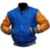 College Highschool Letterman Baseball Blue & Gold Varsity Jacket - Image 2