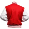 College Highschool Letterman Baseball Red Varsity Jacket - Image 3