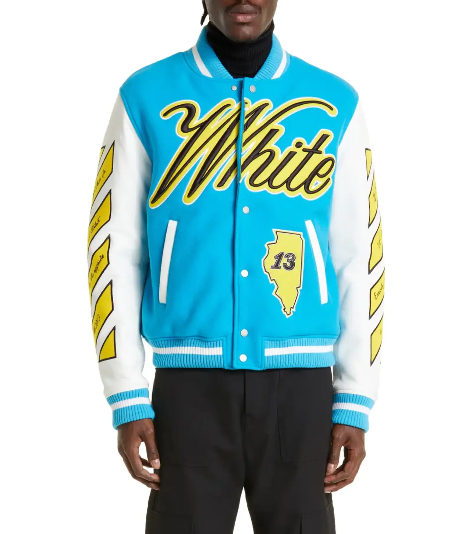 OFF-White Letterman Varsity Jacket - Image 3