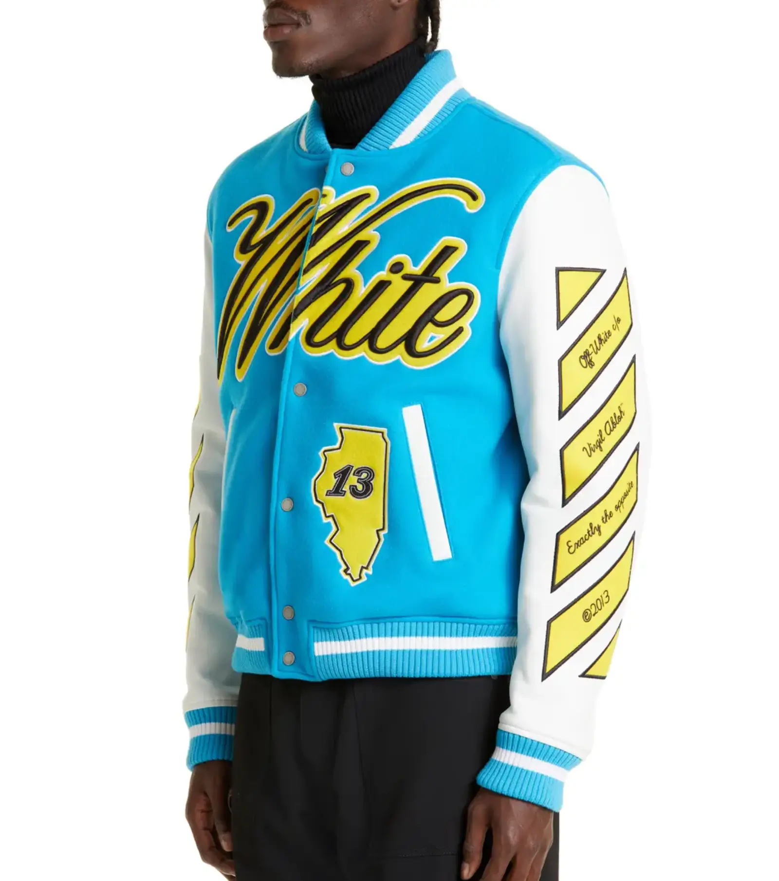 OFF-White Letterman Varsity Jacket - Image 5