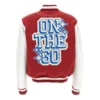 OFF-White Letterman Varsity Red & White Jacket - Image 2