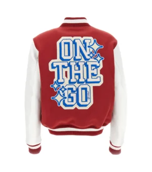 Alternative view of OFF-White Letterman Varsity Red & White Jacket