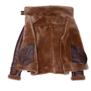 Alternative view of Austin Buttler Brown Aviator shearling jacket
