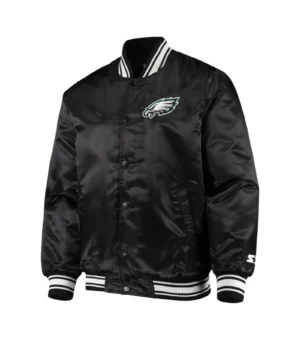 Philadelphia Eagles Locker Room Black Varsity Jacket