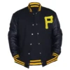 Pittsburgh Pirates Letterman Majestic Black Varsity Jacket