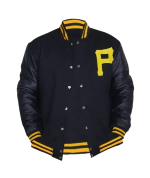 Pittsburgh Pirates Letterman Majestic Black Varsity Jacket