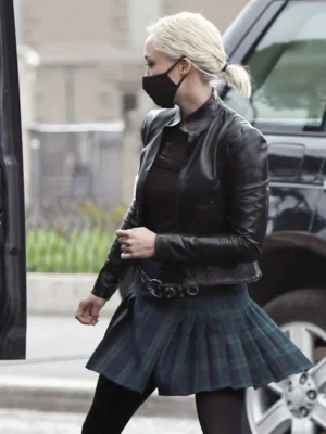 Alternative view of Pom Klementieff Mission Impossible 7 Black Jacket