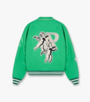 Alternative view of Represent Cherub Letterman Green Varsity Jacket