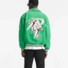Represent Cherub Letterman Green Varsity Jacket - Image 3
