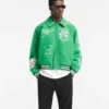 Represent Cherub Letterman Green Varsity Jacket - Image 4