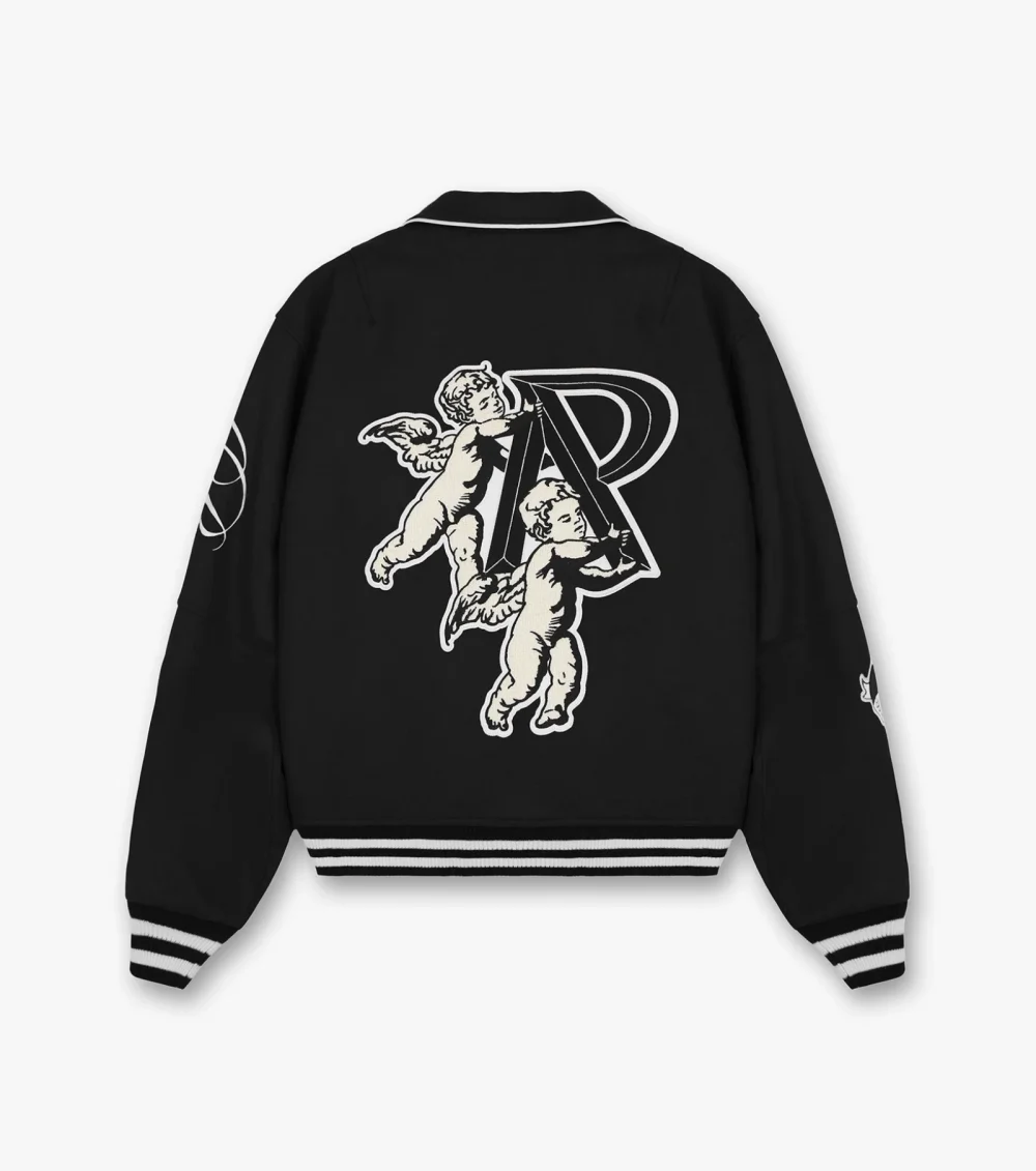 Alternative view of Represent Cherub Letterman Black Varsity Jacket