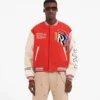 Represent Initial Letterman Red & White Varsity Jacket - Image 4