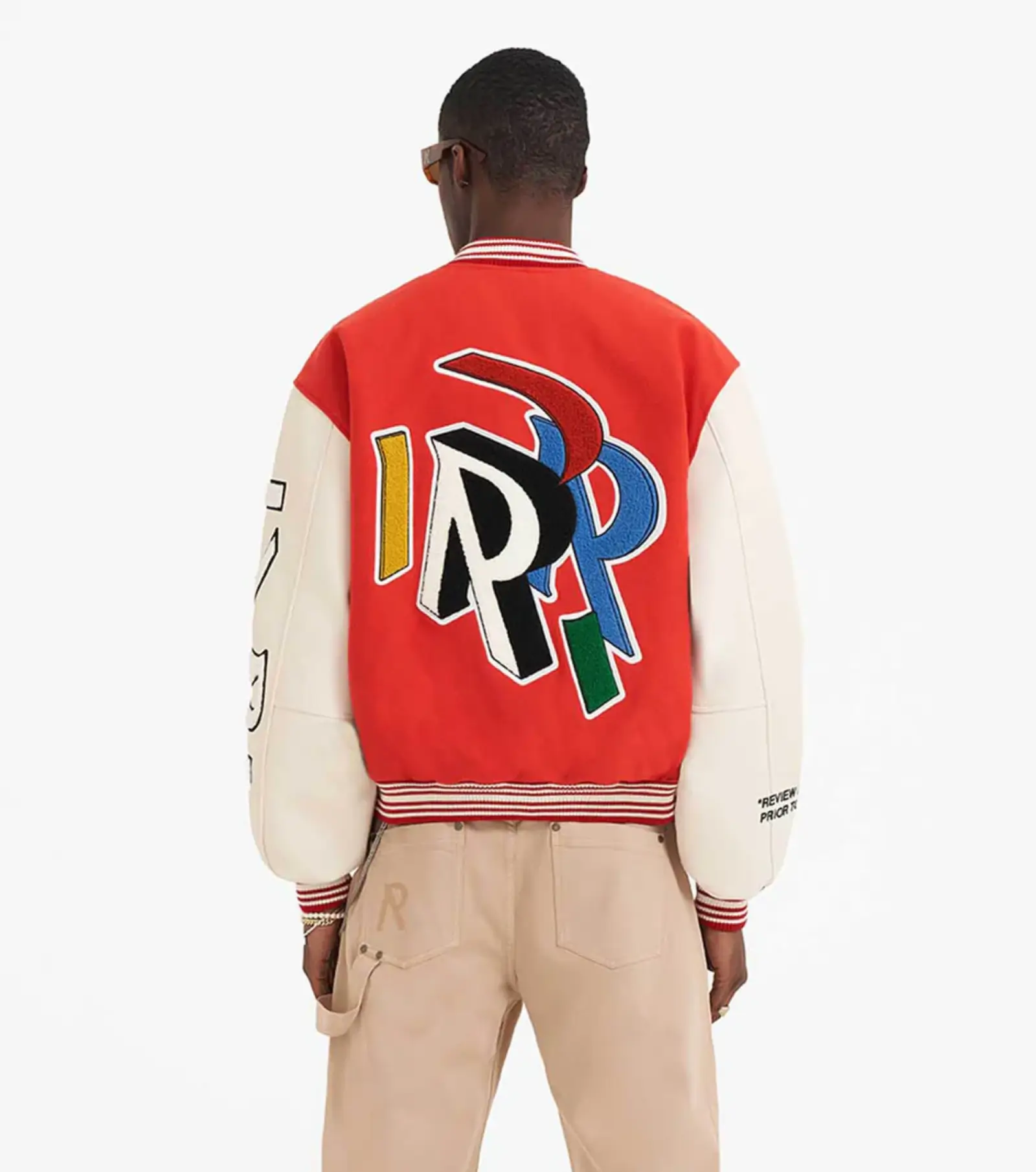 Represent Initial Letterman Red & White Varsity Jacket - Image 5