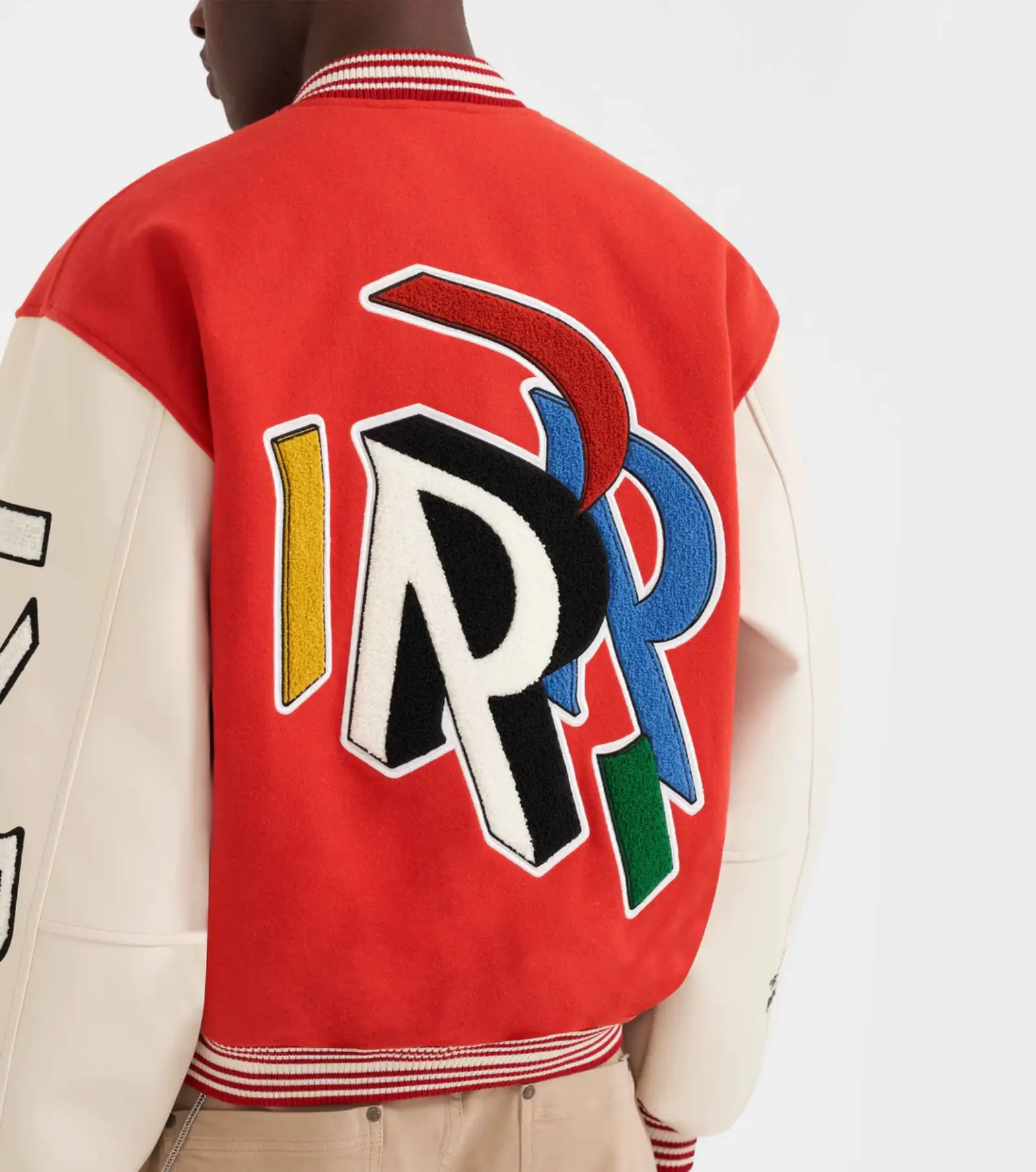 Represent Initial Letterman Red & White Varsity Jacket - Image 3