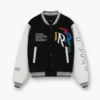 Represent Initial Letterman Black & White Varsity Jacket