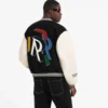 Represent Initial Letterman Black & White Varsity Jacket - Image 6