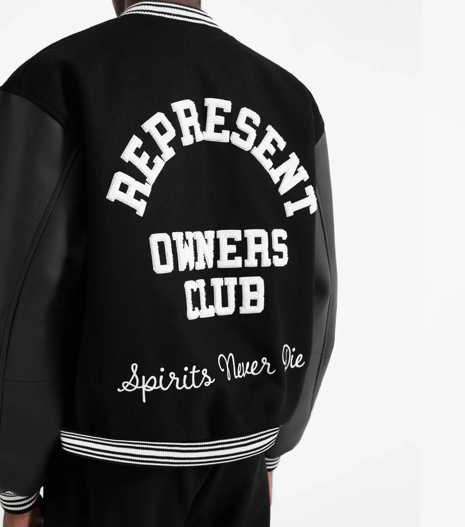 Represent Owners Club Letterman Black Varsity Jacket - Image 4