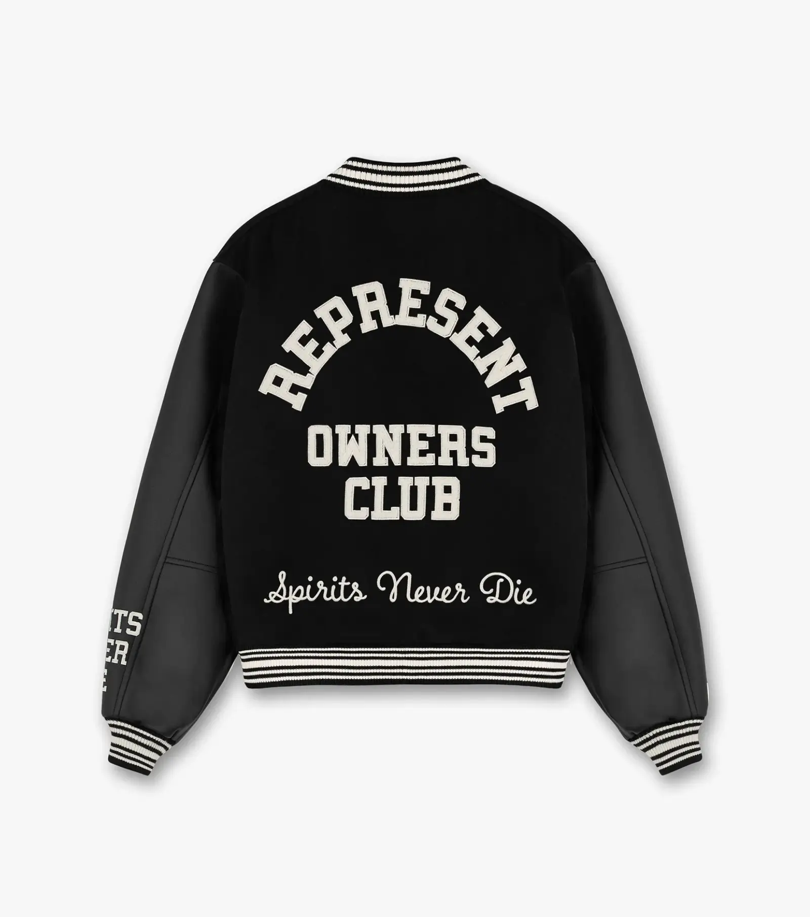 Represent Owners Club Letterman Black Varsity Jacket - Image 2