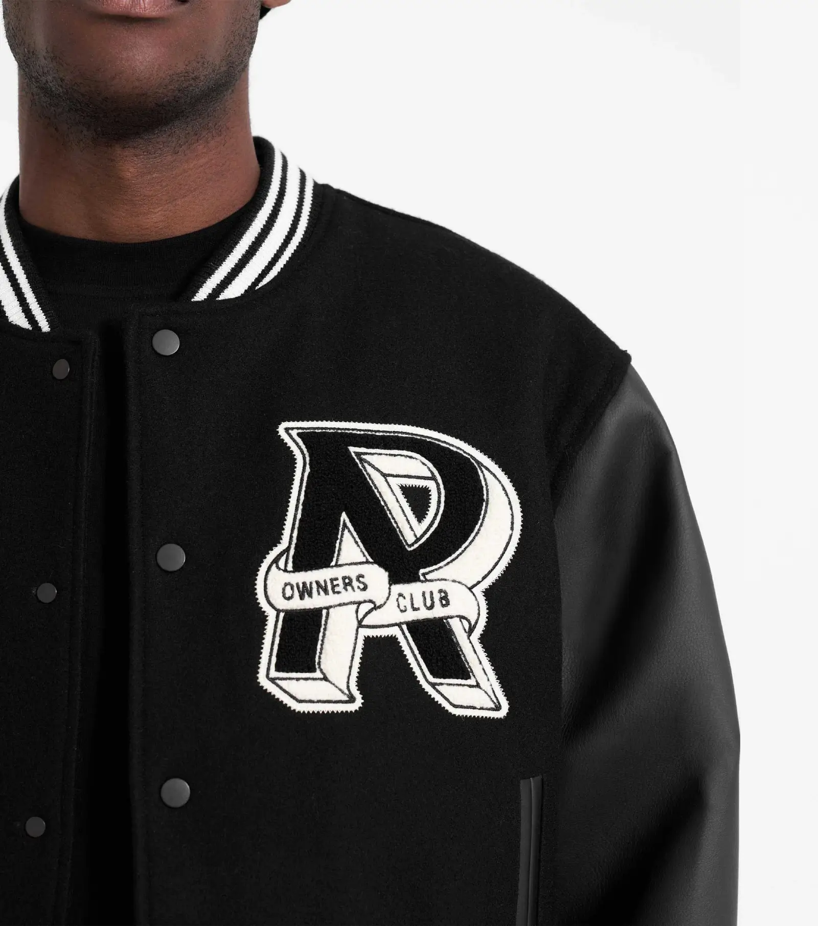 Represent Owners Club Letterman Black Varsity Jacket - Image 3