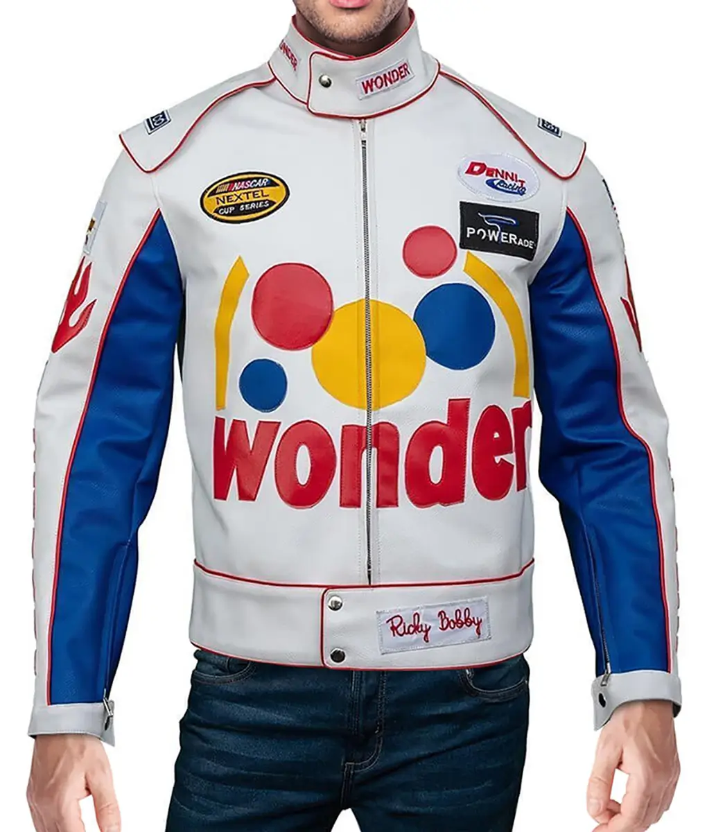 Ricky Bobby Wonder Bread Jacket with logo and racing patches