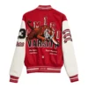 AMIRI Vintage Patch Letterman Red/Cream Wool & Leather Varsity Jacket - Image 9