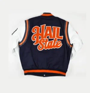 Alternative view of Virginia State Motto 2.0 Varsity Jacket - Navy
