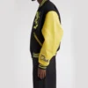 Yellow & Black Letterman Varsity Jacket - Image 5