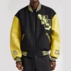 Yellow & Black Letterman Varsity Jacket - Image 3
